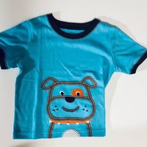 Boys Blue Dog Graphic T-Shirt/Short Set